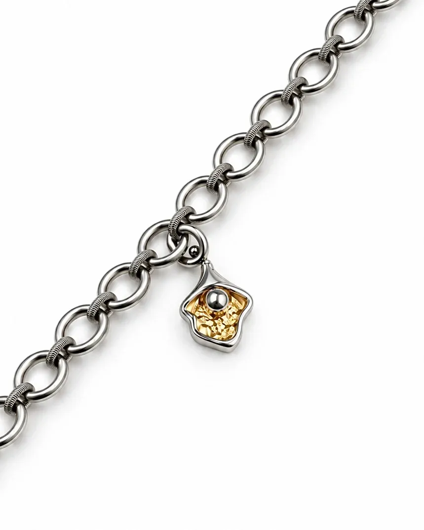 Balance Charm Bracelet — Rhodium Finish