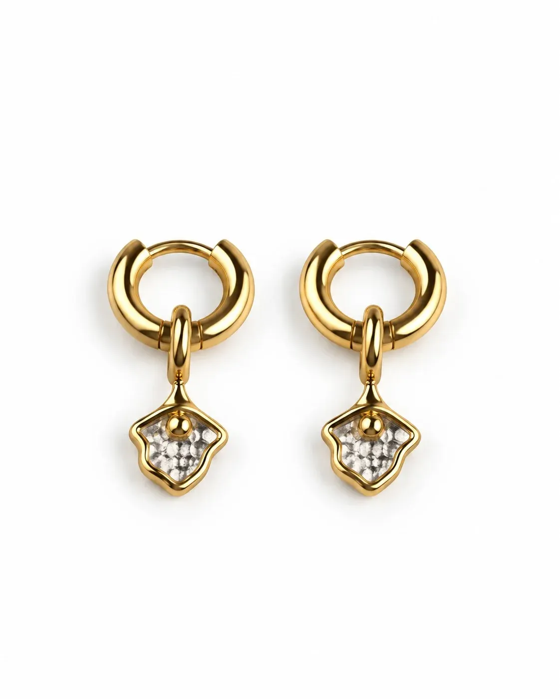 Balance Charm Hoop Earrings