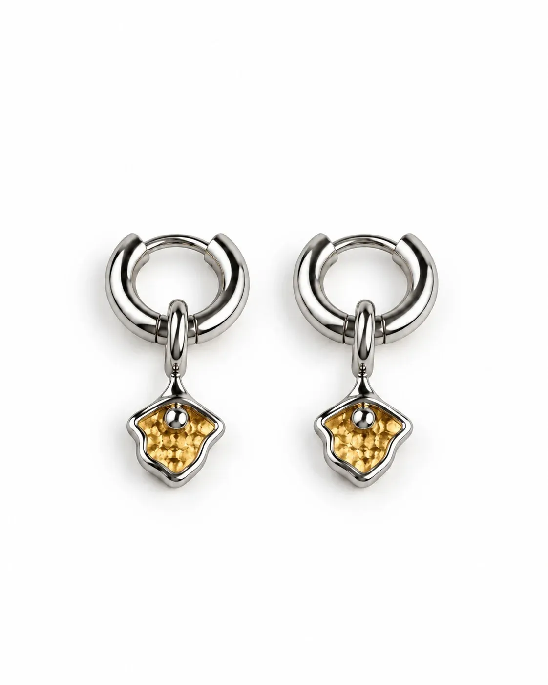 Balance Charm Hoop Earrings