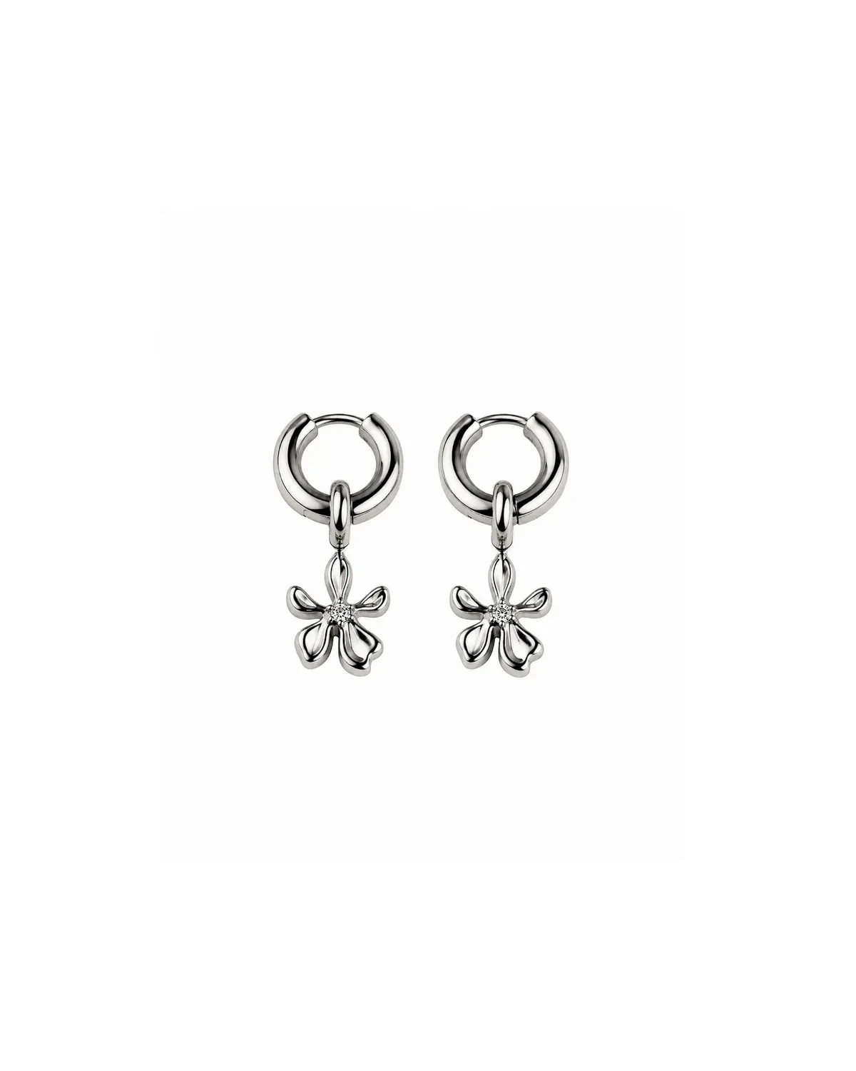 Bloom Charm Hoop Earrings