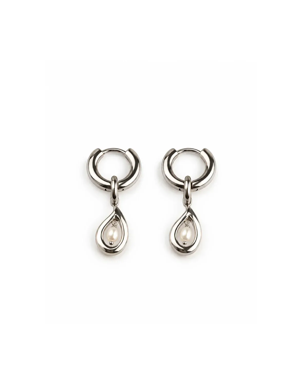 Dew Charm Hoop Earrings