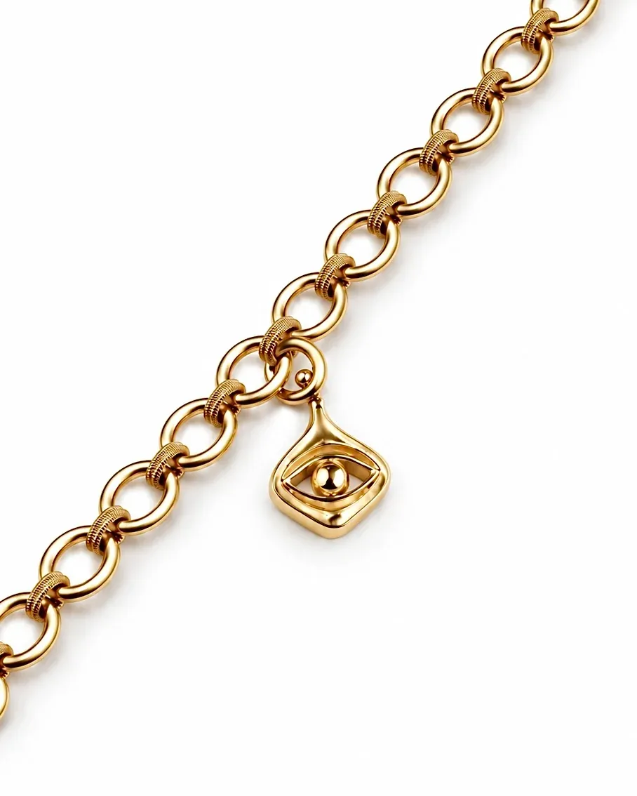 Gaze Charm Bracelet — 18K Gold Plated