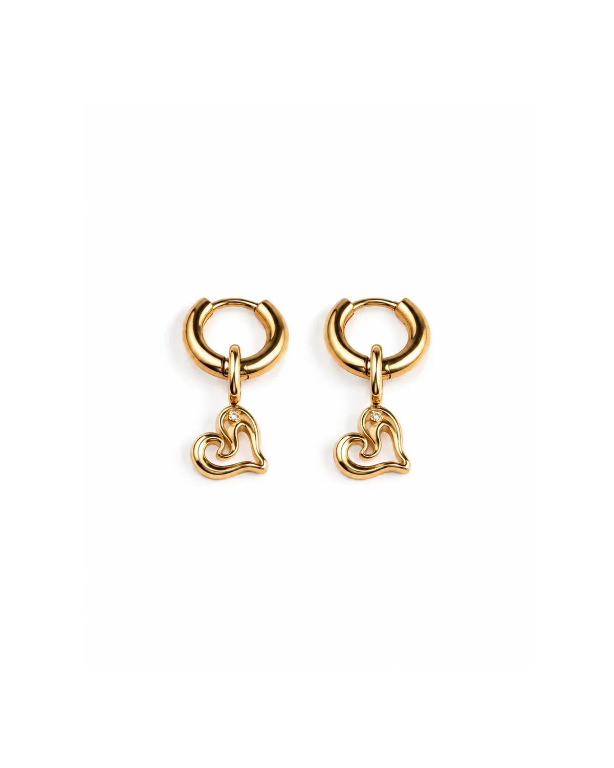 Sway Charm Hoop Earrings